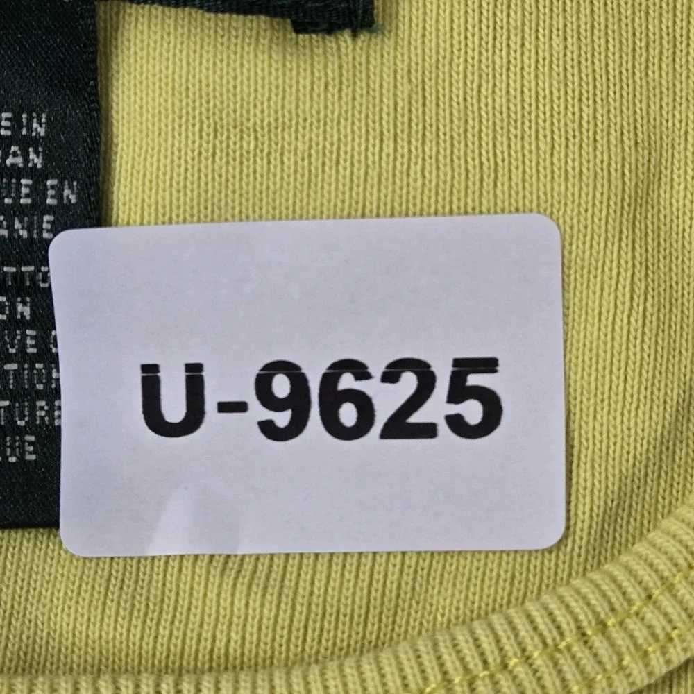 Lauren Ralph Women Shirt L Yellow Small Chest Logo Embroidery Crew‎ Neck